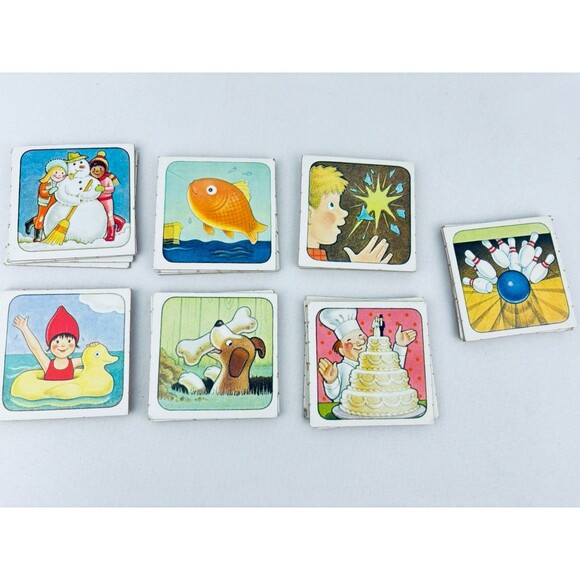 Vintage 1983 Step by Step MEMORY Game Bradley Replacement Cards -‎ 7 Sets - Picture 1 of 11